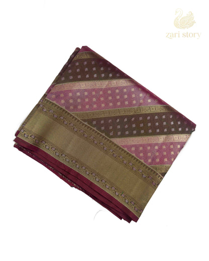Pink Multicolour Rangkat Tissue Banarasi Saree