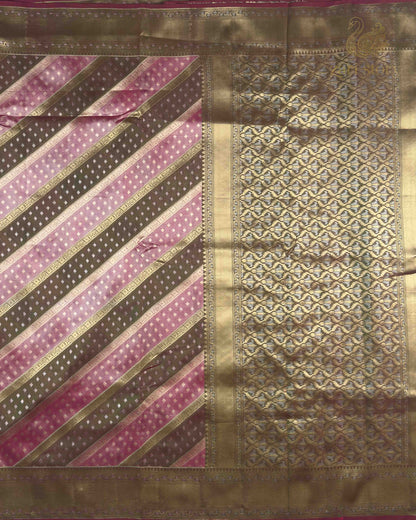 Pink Multicolour Rangkat Tissue Banarasi Saree