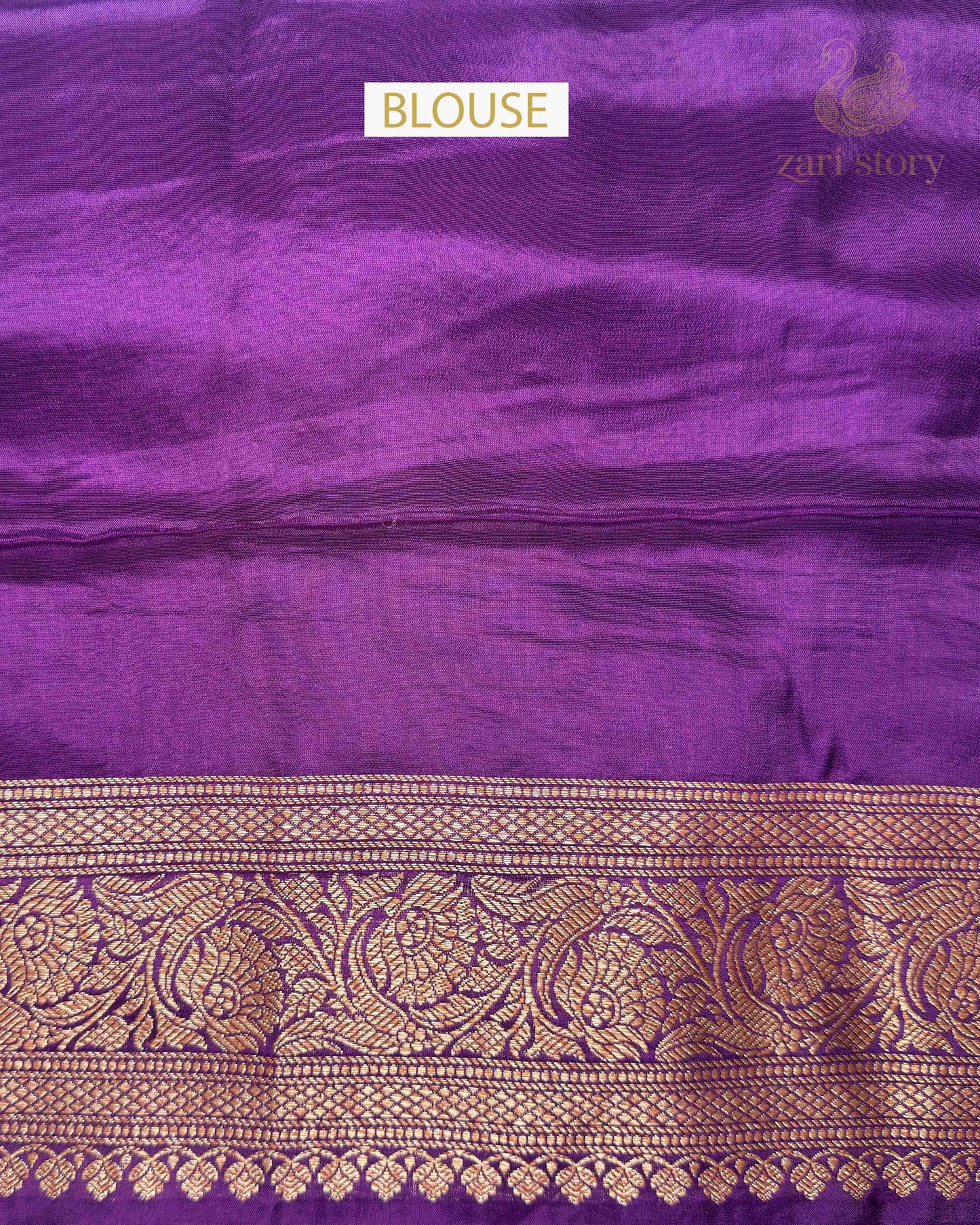 Steel Blue Butta Crepe Banarasi Saree