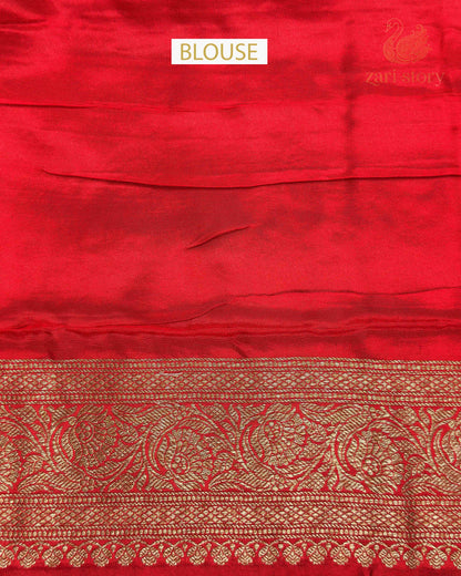 Jet Black Butta Crepe Banarasi Saree