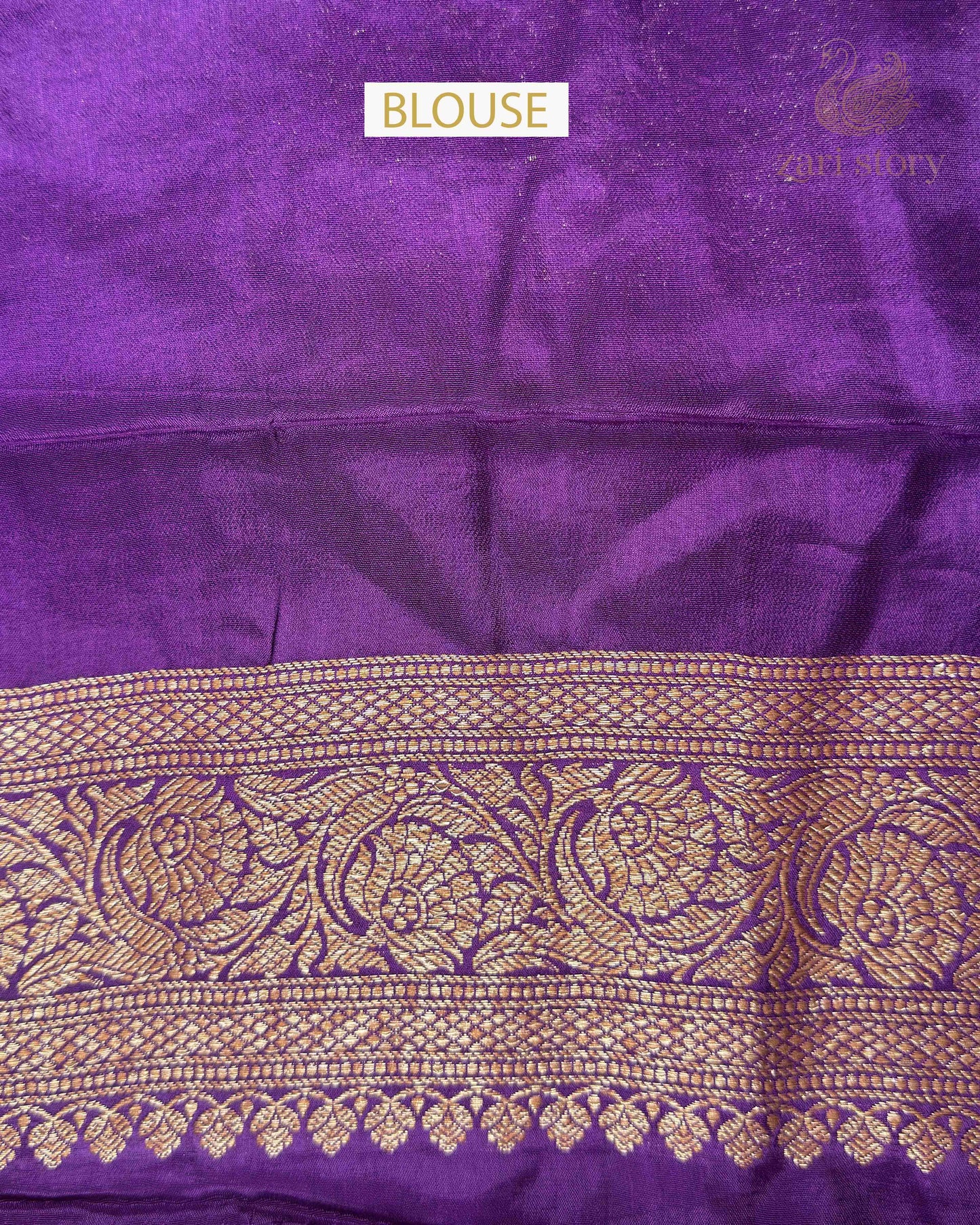 Apricot Peach Butta Crepe Banarasi Saree