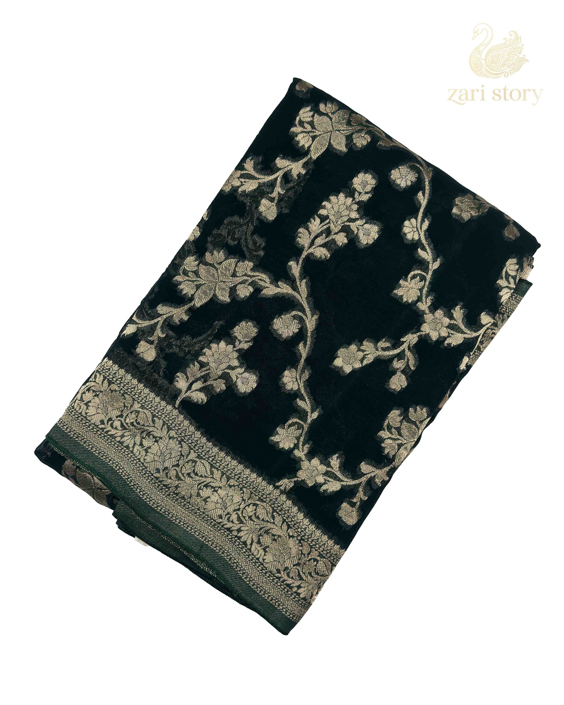 green floral georgette not applicable