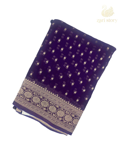 purple butta georgette pure