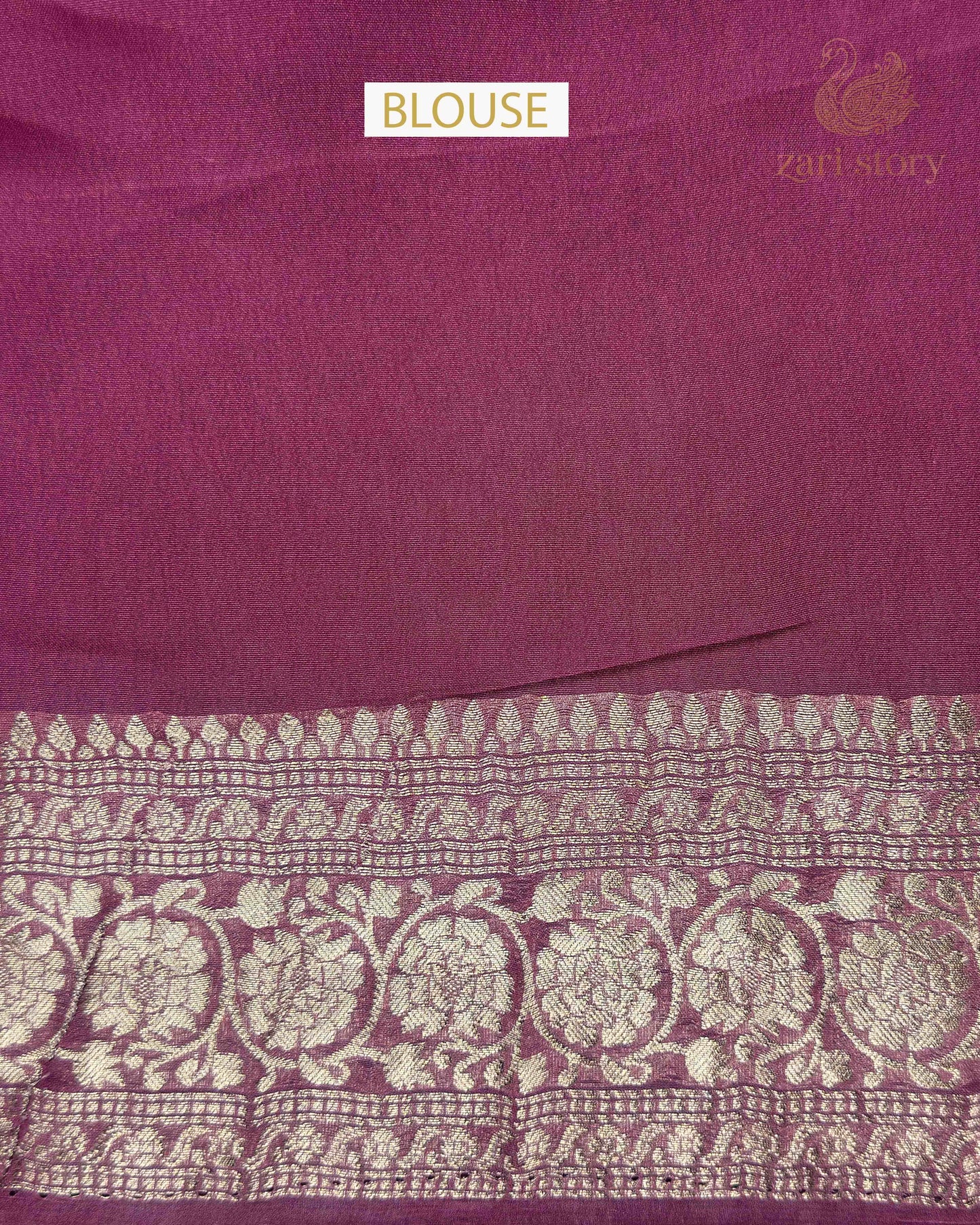 Dusty Mauve Butta Georgette Banarasi Saree